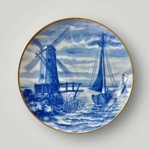 Vintage Wallendorfer Echt Kobalt 1764 Blue And White Collectors Plate Used - Picture 12 of 13